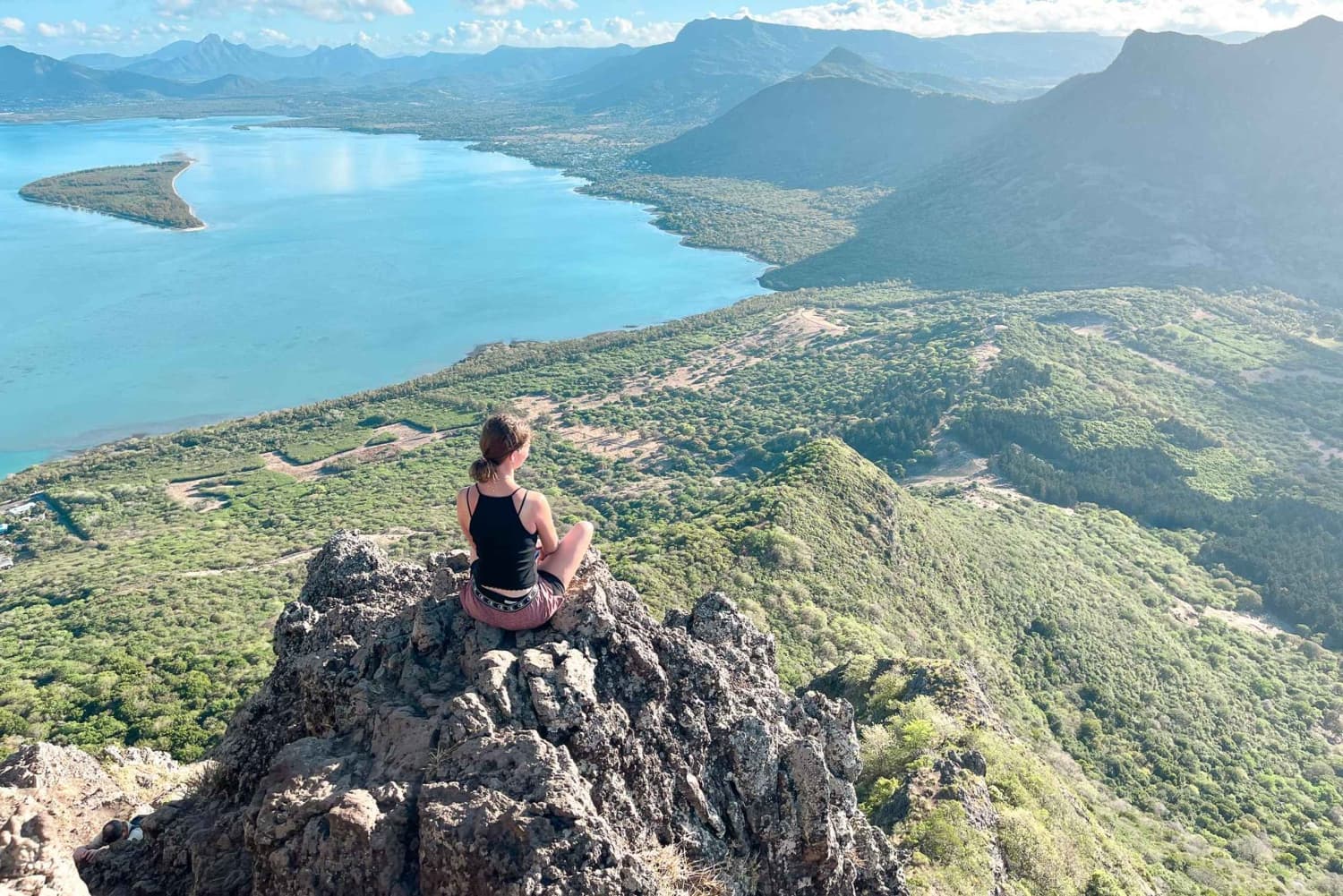 Sunrise over Le Morne Brabant mountain in Mauritius